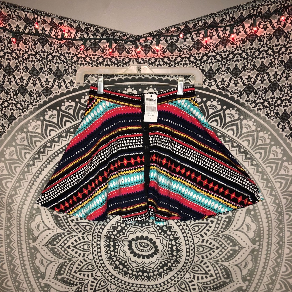 🌺ZUMIEZ🌺 Aztec Pattern Skater/Mini Skirt! NWT!💗
